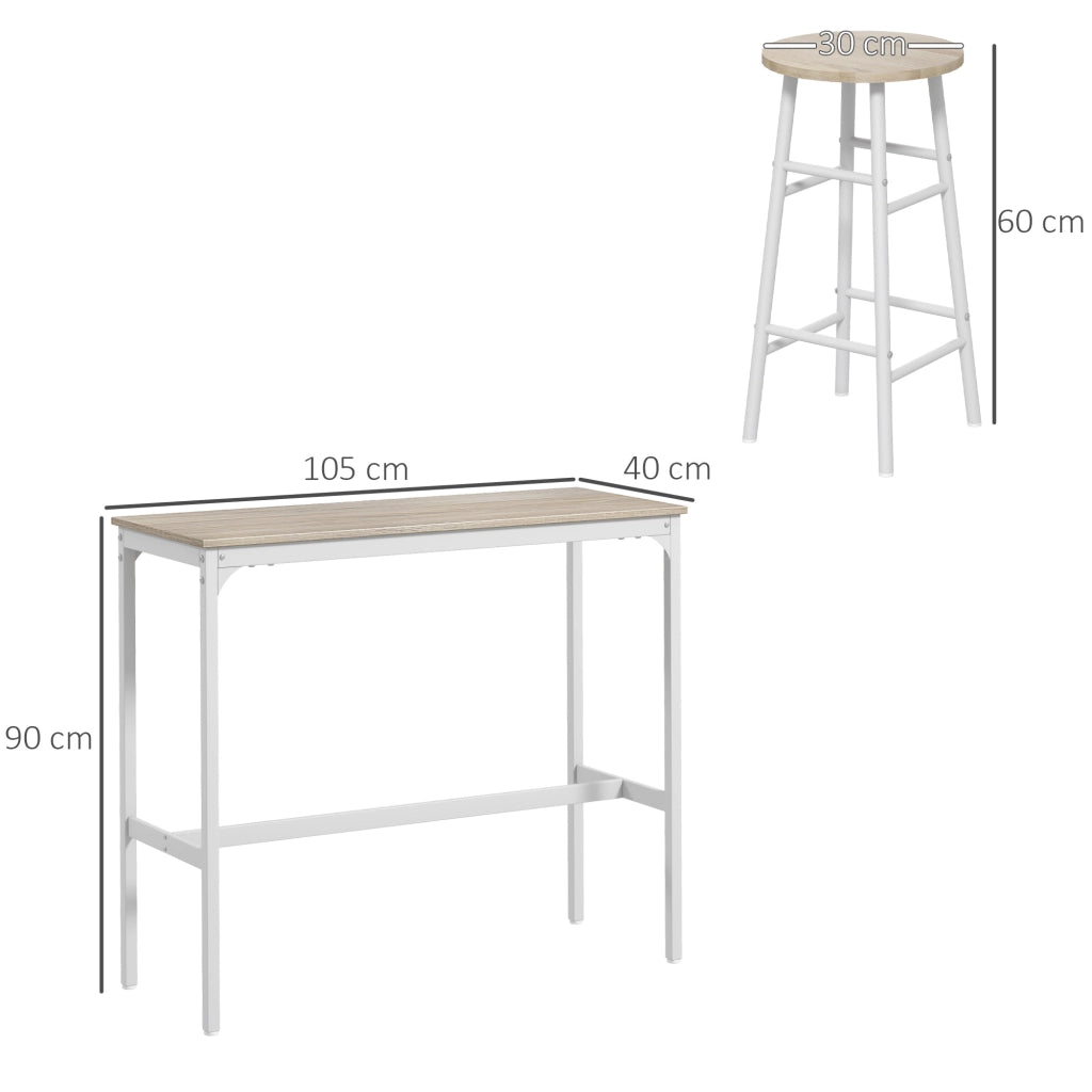 Tavolo da bar ¨C Minimal ¨C bianco, metallo, 2 persone