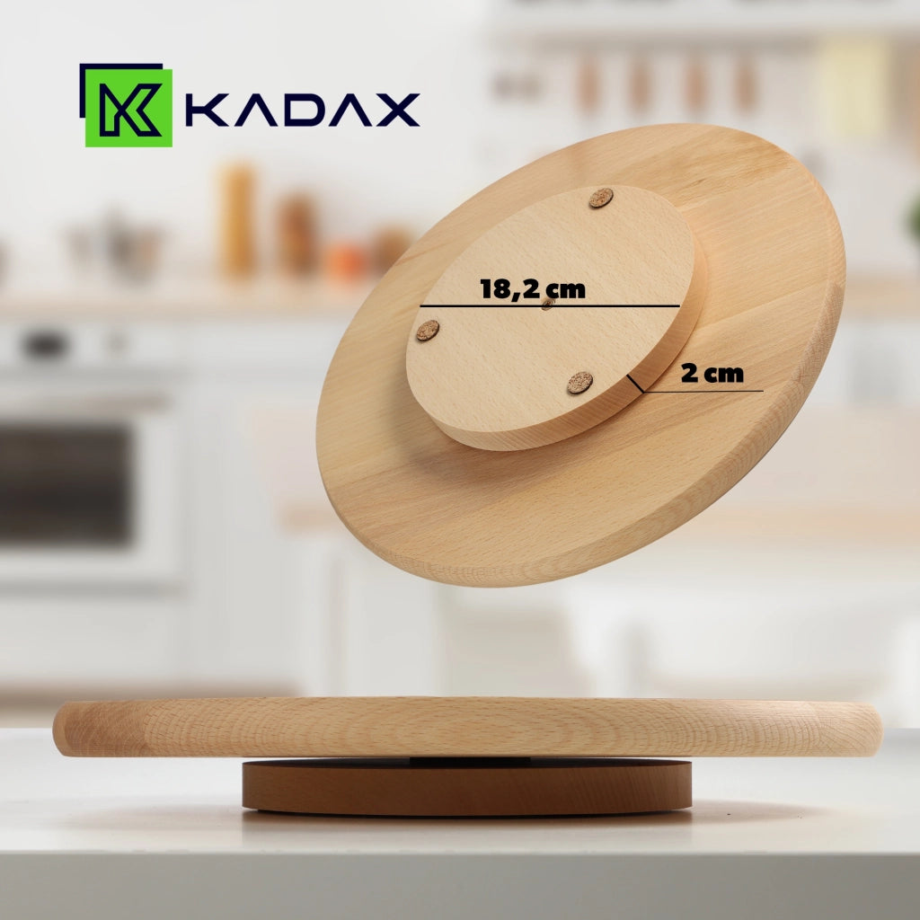 Vassoio girevole KADAX per servire snack, antipasti e formaggi, con 4 scomparti.
