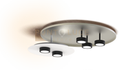 GHOST-PLG Lampada da soffitto a 6 luci in metallo bianco opaco attacco GX53 incluse