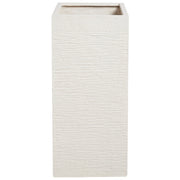 Vaso da fiori in argilla beige chiaro da giardino alto 26 x 26 x 60 cm resistente ai raggi UV