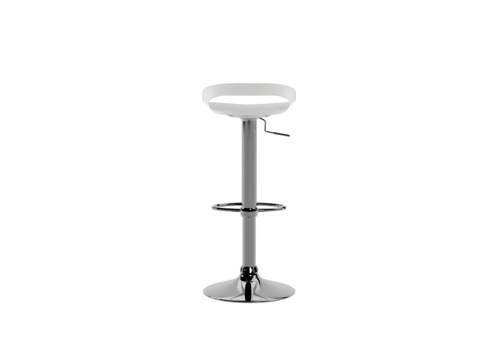 Glen - Sgabello in polipropilene bianco - Set da 2 pz