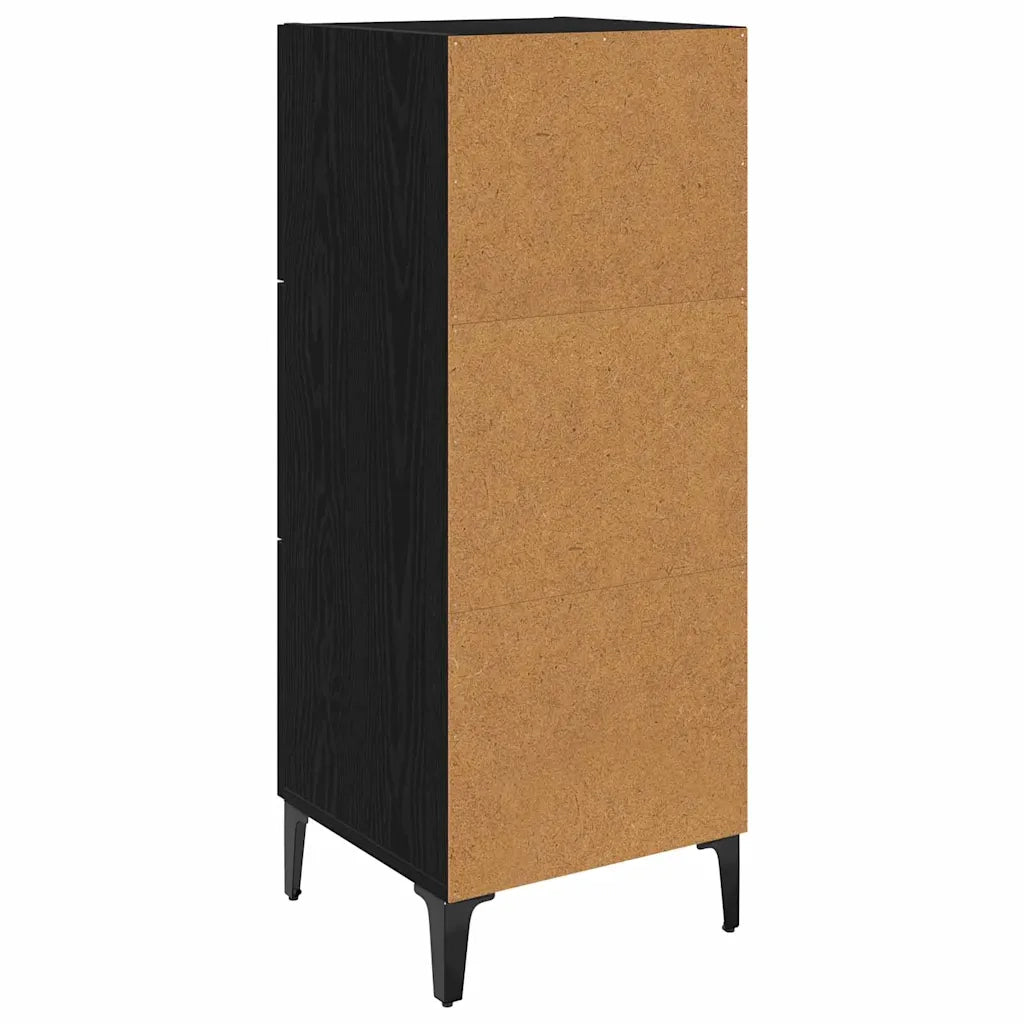 Credenza-Buffet-Armadio da cucina Rovere Nero 34,5 x 34 x 90 cm Legno multistrato 970240