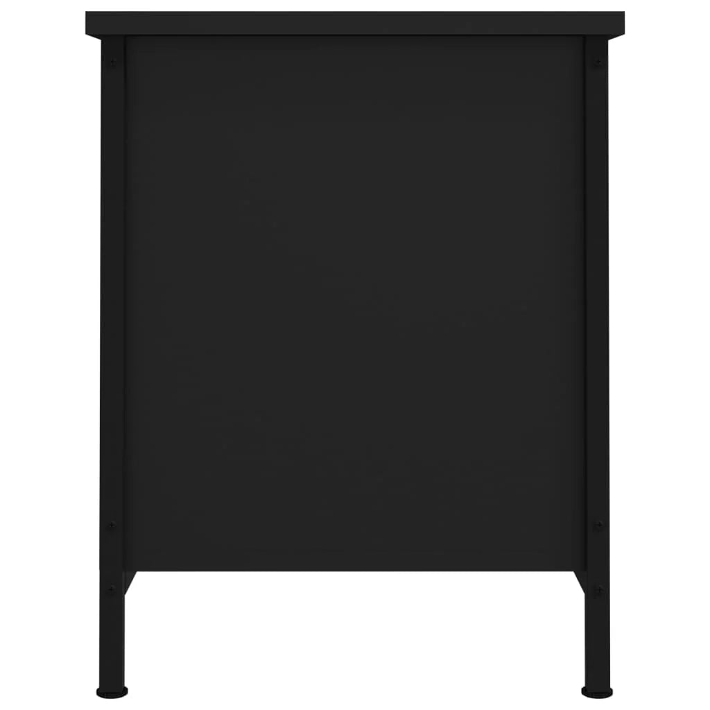 Mobile TV multimediale scaffale TV credenza mobile TV per sala da pranzo soggiorno camera da letto con ante 60 x 35 x 45 cm legno ingegnerizzato nero 02_0026895