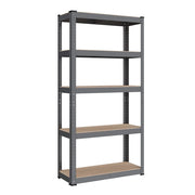 Scaffale per carichi pesanti a 5 ripiani 150 x 75 x 30 cm Carico totale 650 kg (130 kg/ripiano) Scaffale in stile industriale Ripiani regolabili per soggiorno Cucina Grigio 1 12_0005446