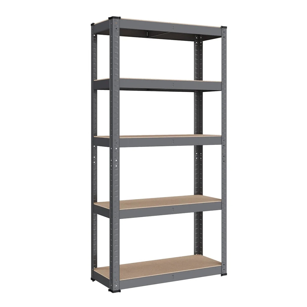 Scaffale per carichi pesanti a 5 ripiani 150 x 75 x 30 cm Carico totale 650 kg (130 kg/ripiano) Scaffale in stile industriale Ripiani regolabili per soggiorno Cucina Grigio 1 12_0005446