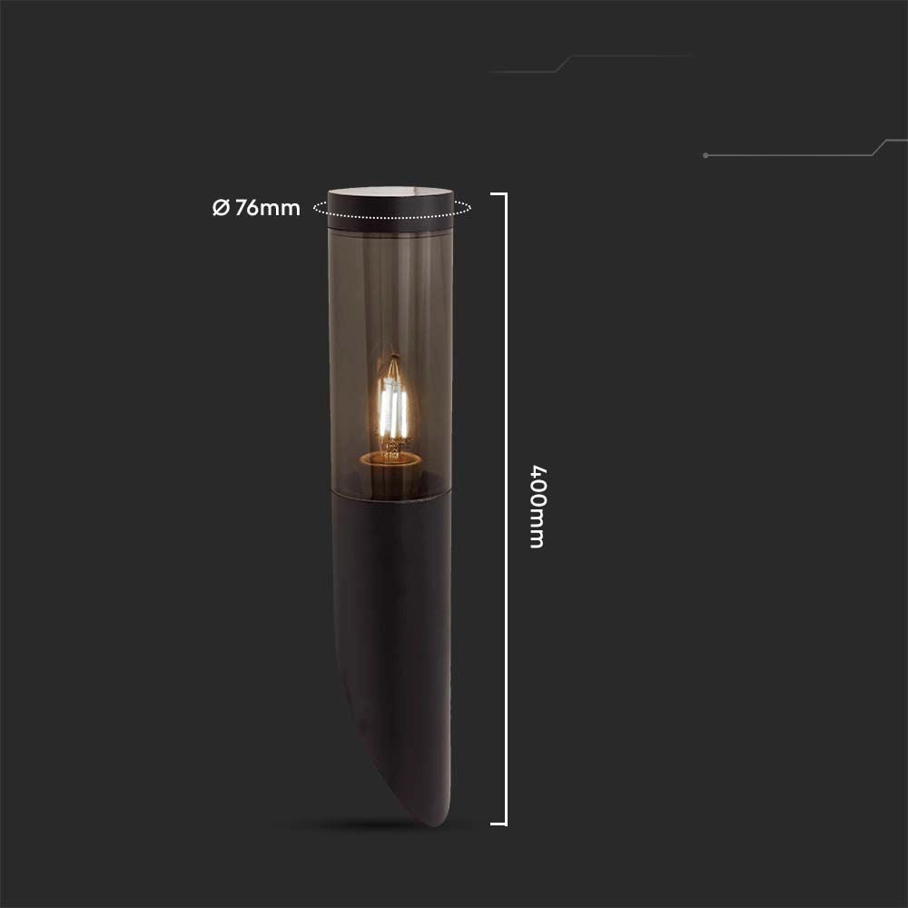 Applique esterna V-TAC da parete nera IP44 E27 40cm