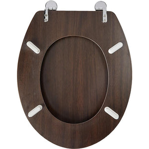 COPRIWATER UNIVERSALE SEDILE TAVOLETTA WC BAGNO MDF NOCE ARTE POVERA 18" FERIDRAS