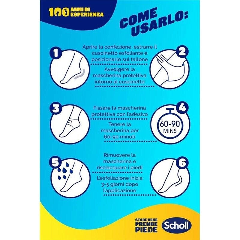 SCHOLL EXPERTCARE PEELING ESFOLIANTE MASCHERA PIEDI MORBIDI FINO A 4 SETTIMANE RIMUOVI LA PELLE SECCA 2 CONFEZIONI DA 1 PAIO