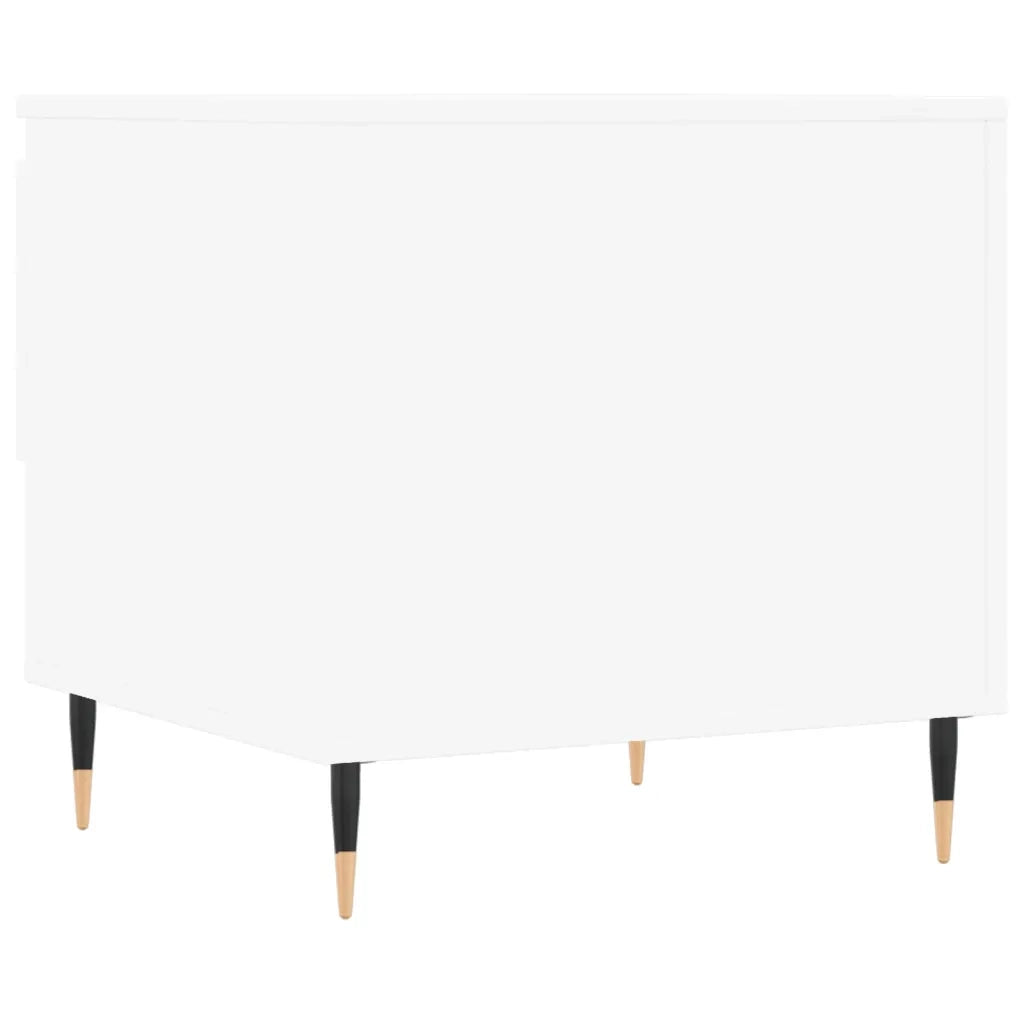 Tavolino da Salotto Bianco 50x46x50 cm in Legno Multistrato 830892