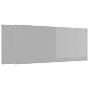 Set di 2 paraschizzi moderni per cucina design elegante 120 x 50 cm resistenti al calore vetro temperato grigio chiaro 02_0056271