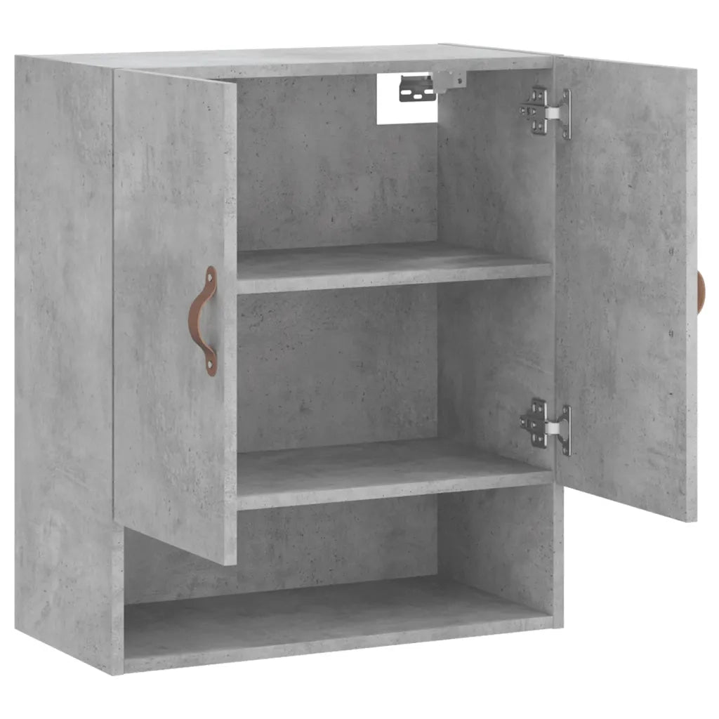 Armadietto a Muro Grigio Cemento 60x31x70 cm Legno Multistrato 829888