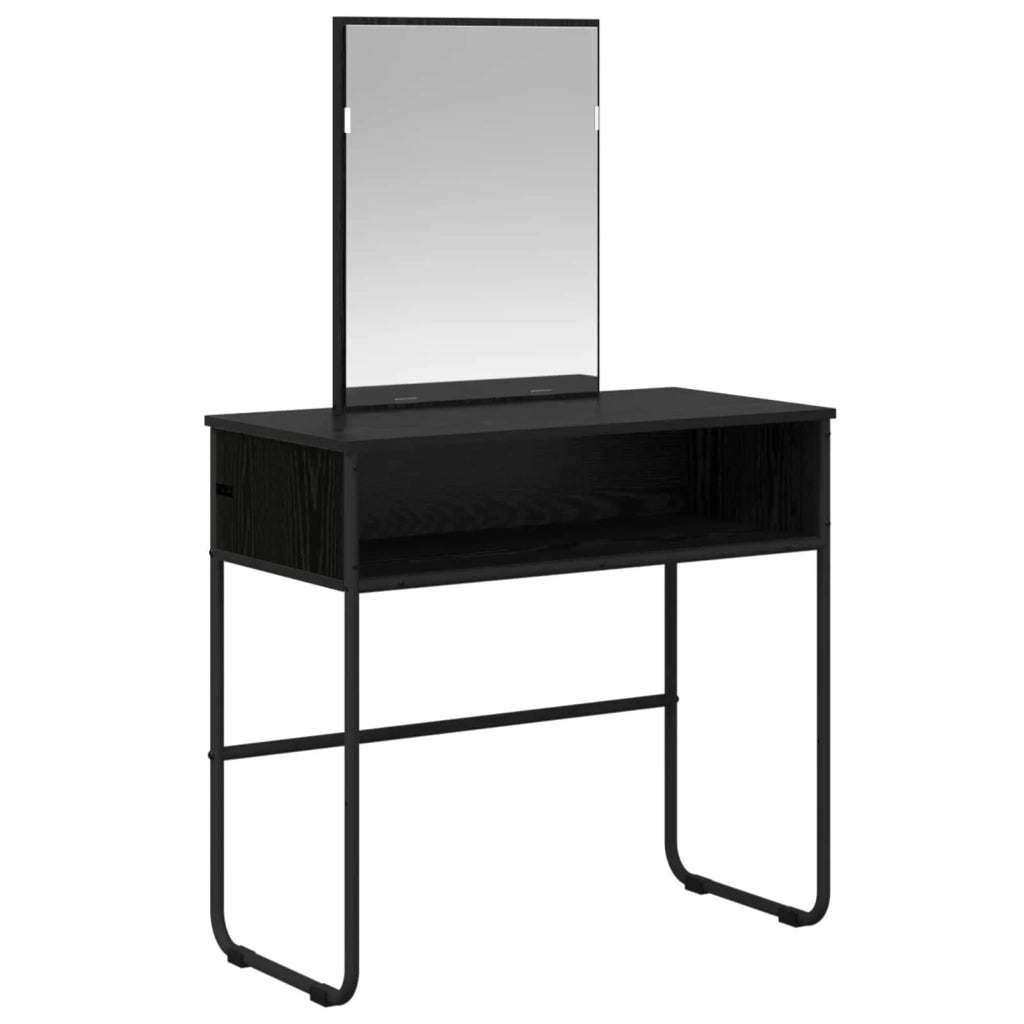 Tavolo da Trucco con lo scaffale Rovere Nero 81 x 40 x 131 cm 8007689