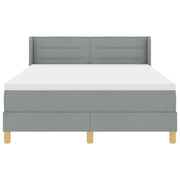 Letto con Box Spring con Materasso Grigio Chiaro 160x200 cm Tessuto