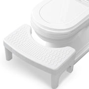 Toiletkrukje per adulti, per bagno, aiuta a curare la costipazione e il sindrome del colon irritabile (bianco)
