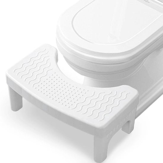 Toiletkrukje per adulti, per bagno, aiuta a curare la costipazione e il sindrome del colon irritabile (bianco)