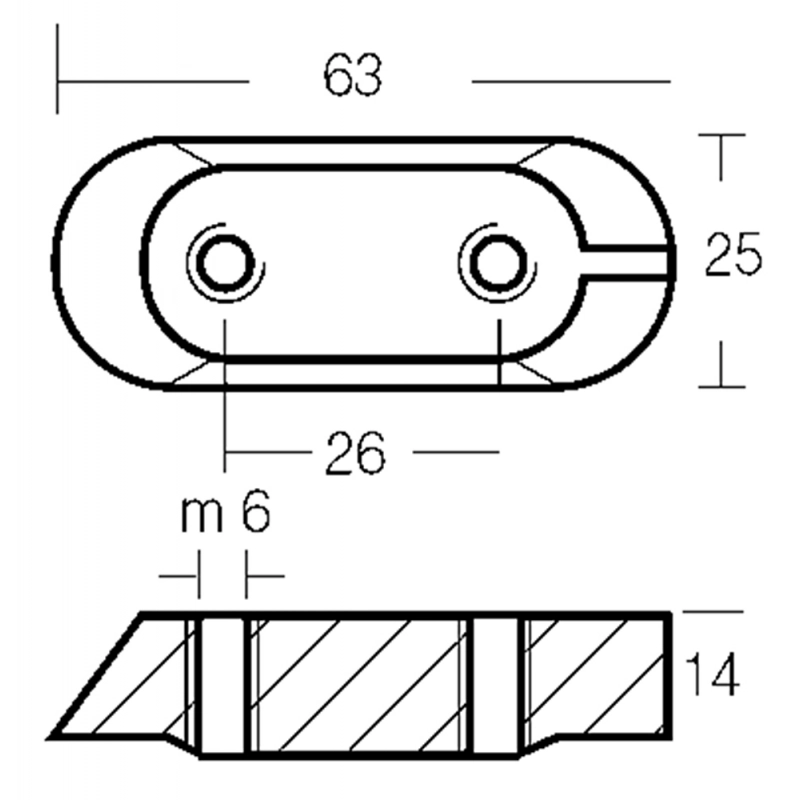 PIASTRINA 80-300HP IN ALLUMINIO