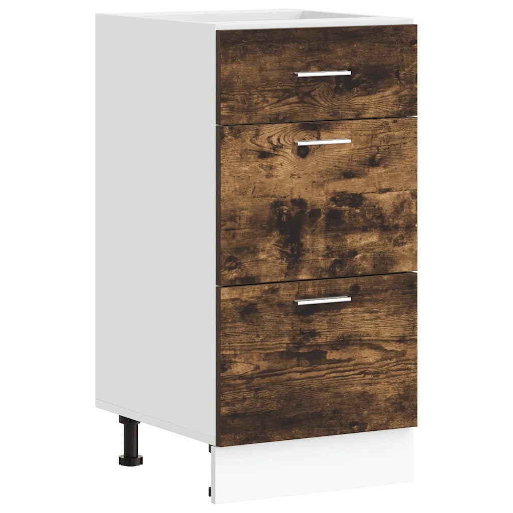 vidaXL Armadio Inferiore “Lyon” Rovere Fumo 40x46x81,5cm