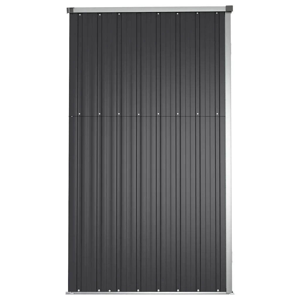 Capanno per Attrezzi-Casetta da Giardino Antracite 225x89x161 cm Acciaio Zincato