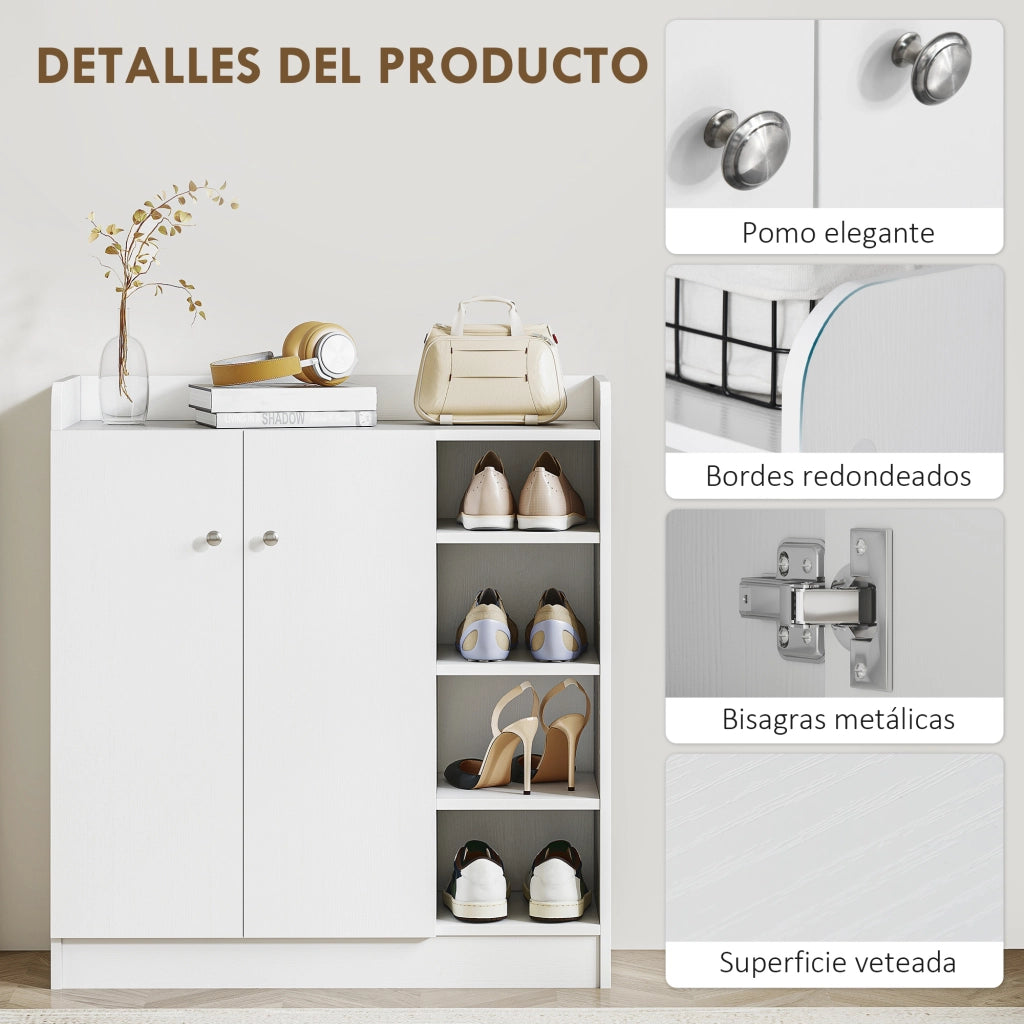 Scarpiera Salvaspazio 2 Ante ¨C Xylo ¨C Bianco 12 Paia 83x30x90 cm