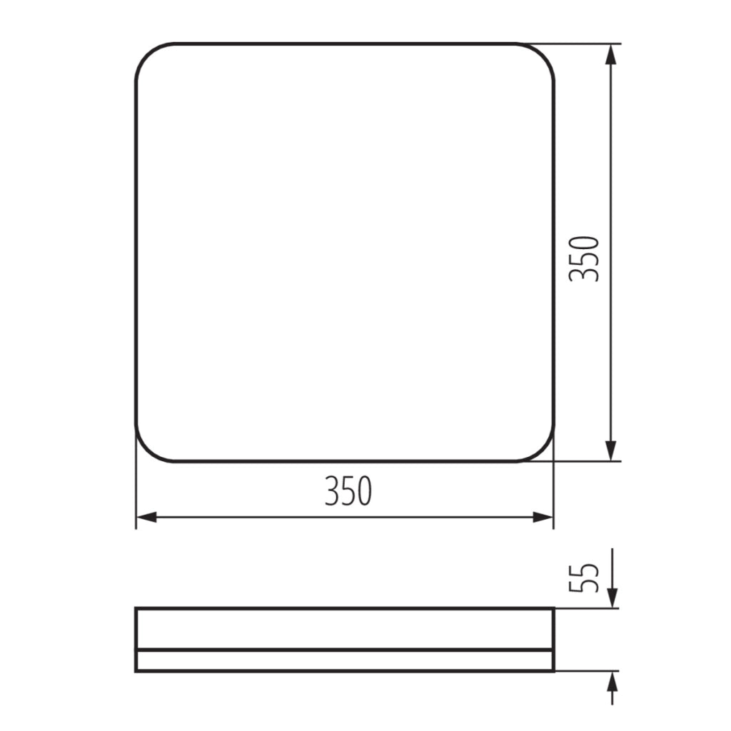 Plafoniera LED quadrata 35cm 35W 4000K IP65 Kanlux