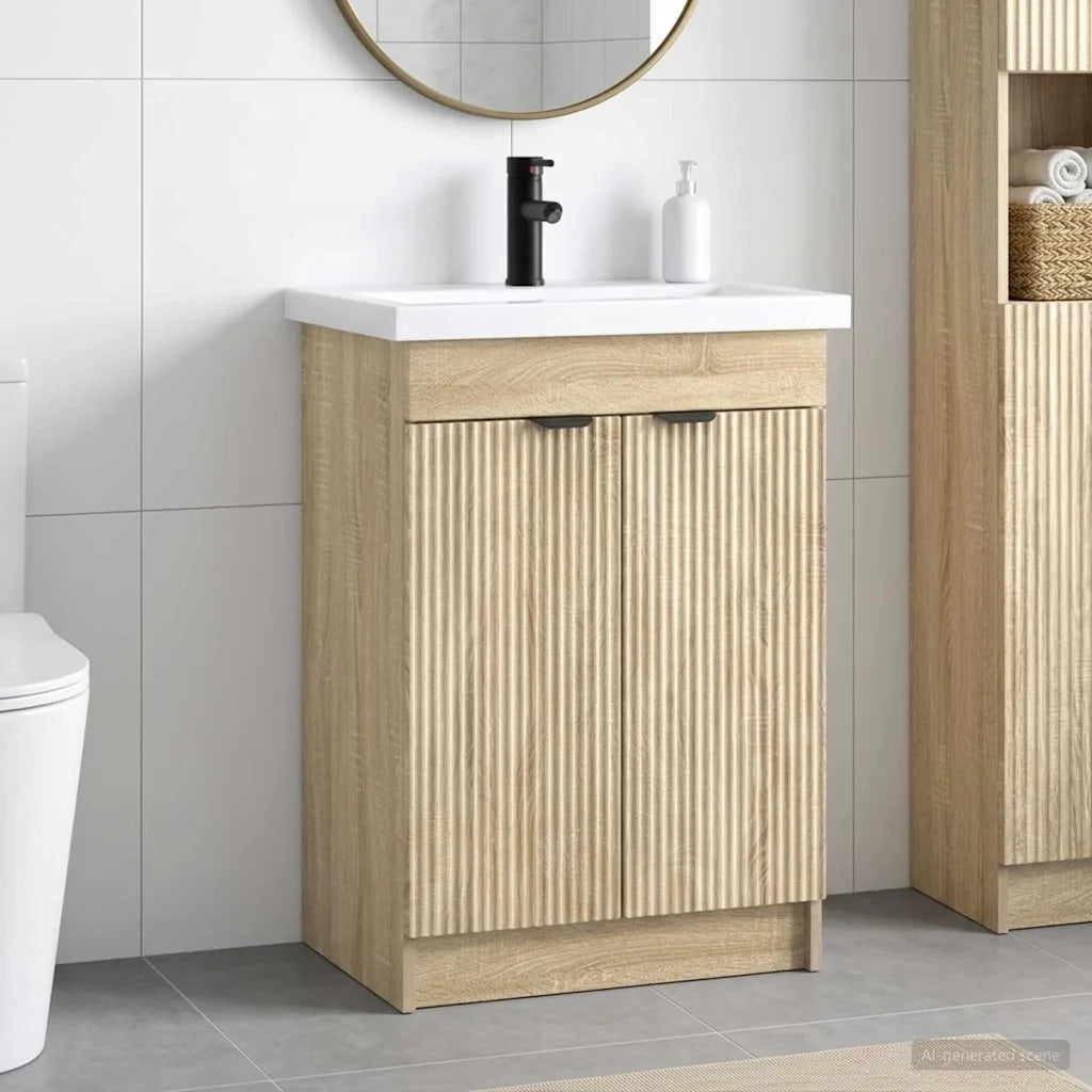 Set di mobili per il bagno Rovere Sonoma 56 x 37,5 x 81 cm 3404146