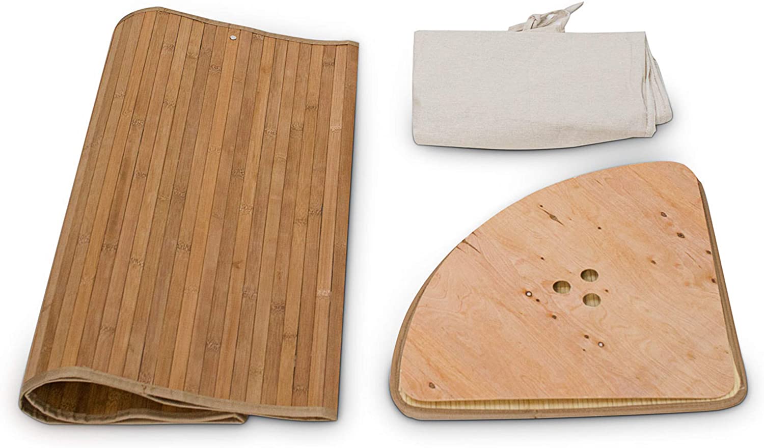 Cesto portabiancheria pieghevole con sacco triangolare 65 cm bambù natura 13_0001902_4