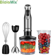 Set di Impastatrici a 4 in 1 - Impastatrice a Stantuffo - Manuale - 1200W - Impastatrice Sotto Acqua - Inclusa Macchina per Smussare e Bacinella - Lame in Acciaio Inossidabile per Gelato