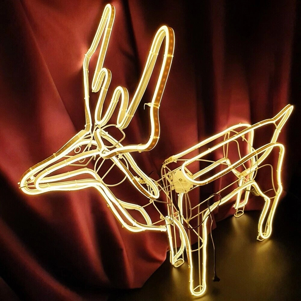 Renna Luminosa con Testa mobile Esterno Giardino Natale Luce Calda Decorazione