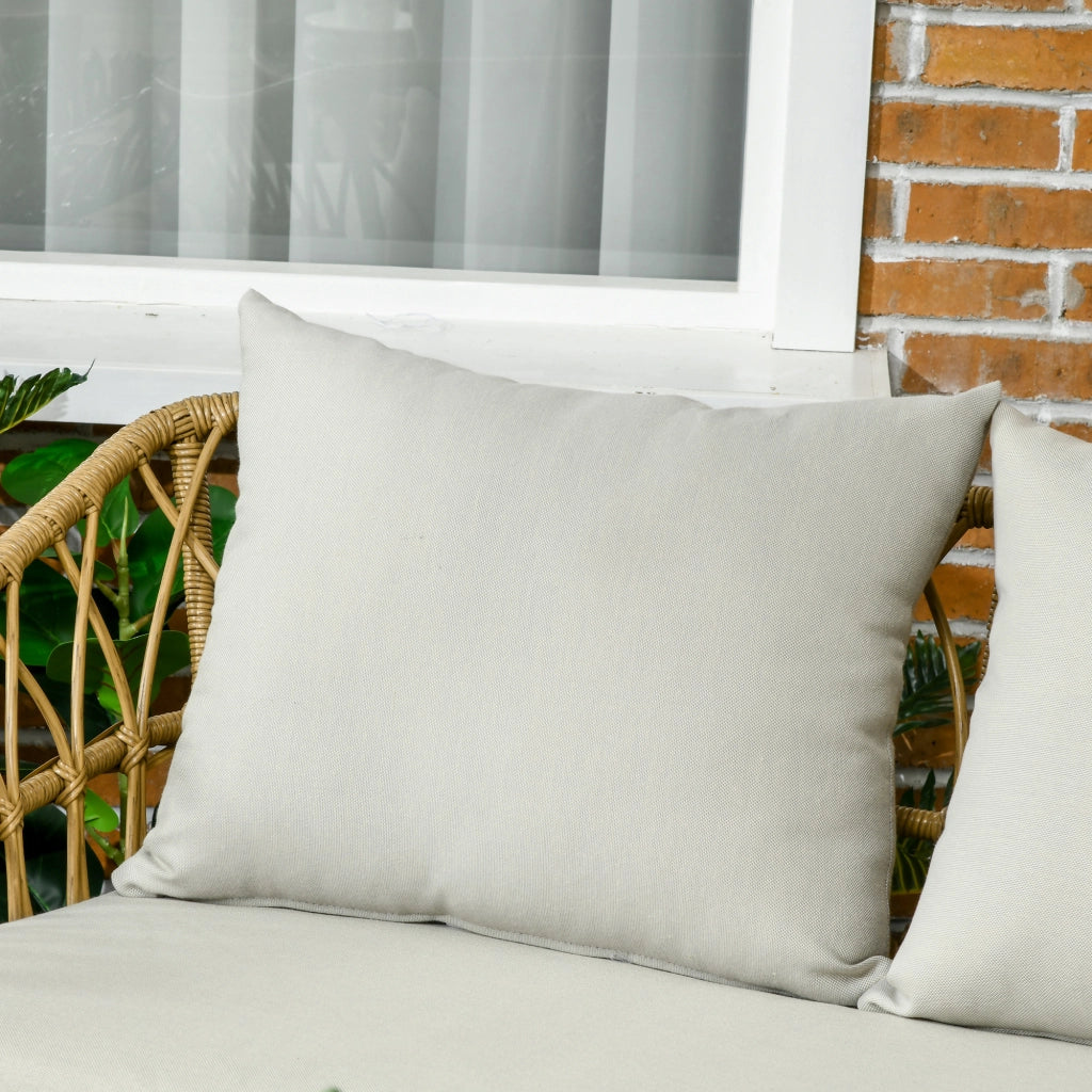 Set giardino 4 pezzi in polyrattan ¨C zephmum ¨C sabbia e crema