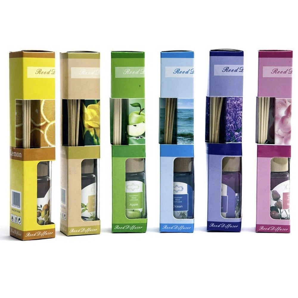 Trade Shop - 3 Diffusore Di Fragranza Con Bastoncini 30ml Per Ambiente Deodorante Profumo -