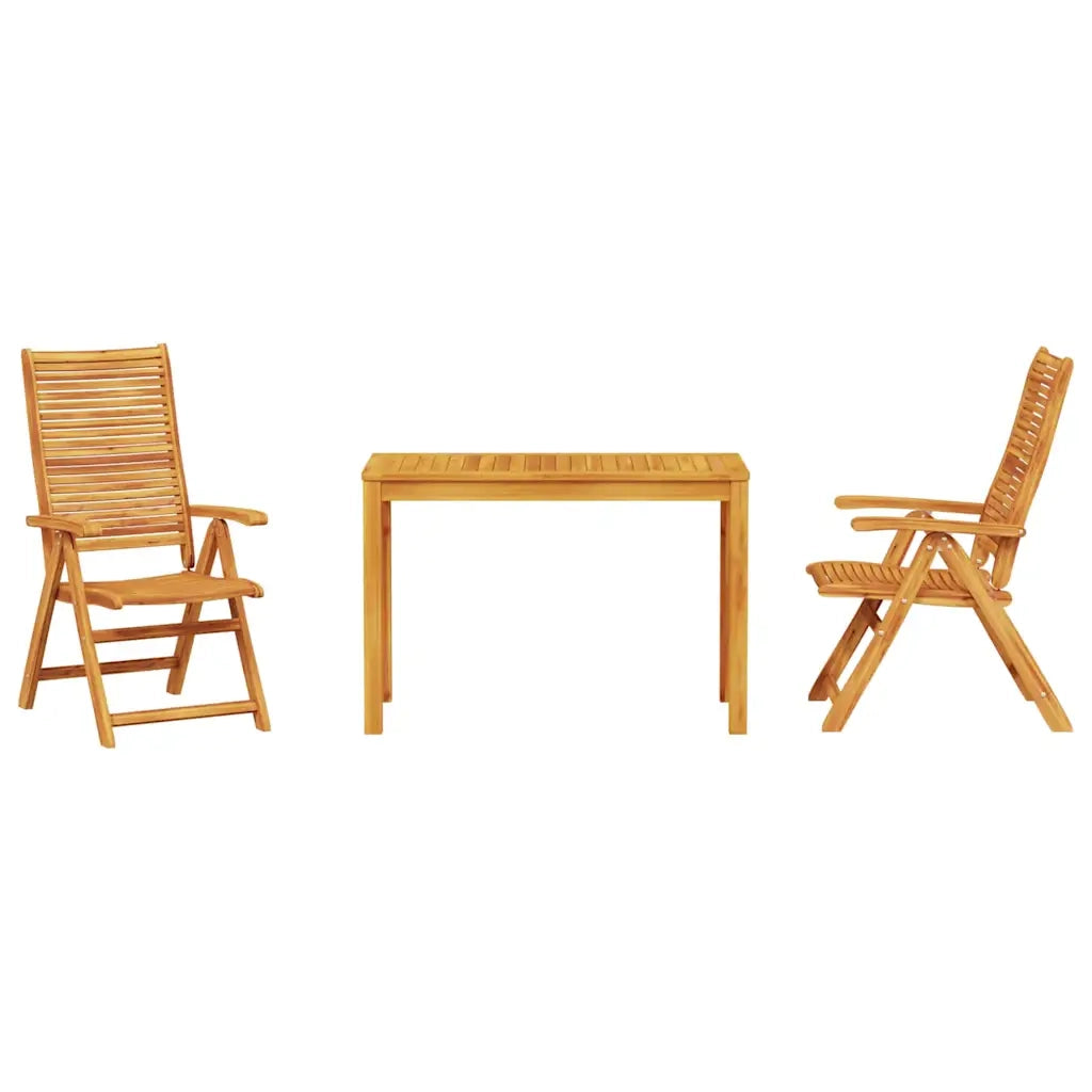 Set da Pranzo per Giardino 3 pz | Set Salotto da Giardino Marrone