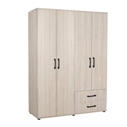Armadio rovere 120x41x170 cm 4 ante 2 cassetti