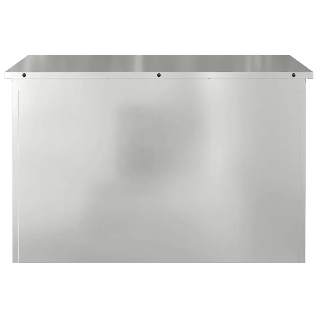 vidaXL Scatola di Stoccaggio Esterno Argento 80 x 50.5 x 50 cm