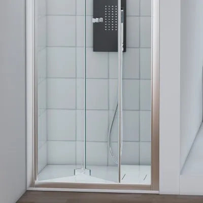 Porta doccia nicchia 70 cm a soffietto con vetro in cristallo trasparente Ted