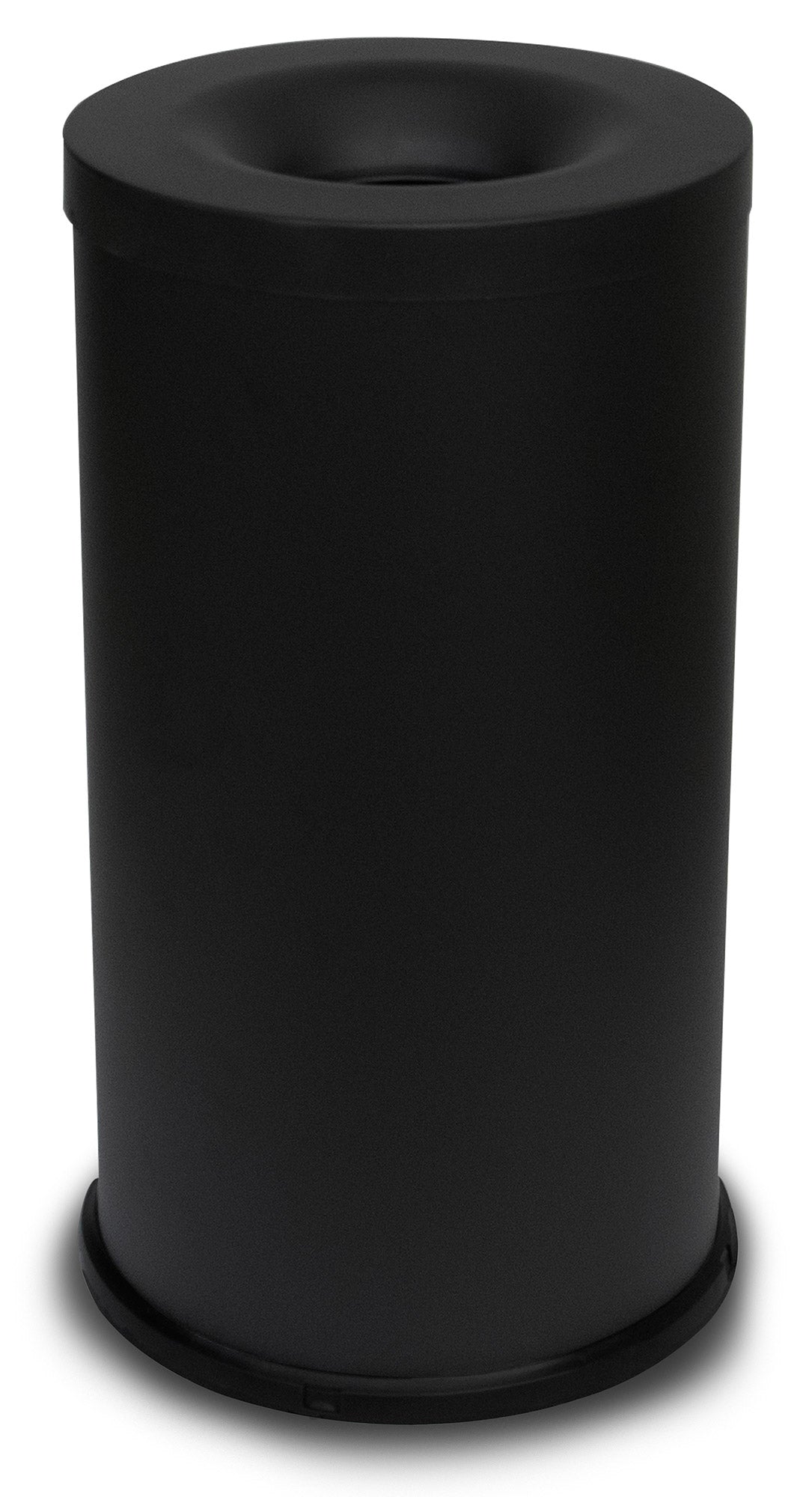 Pattumiera Gettacarte Ø38xh75 cm Autoestinguente In Acciaio Verniciato Nero