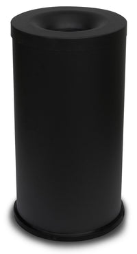 Pattumiera Gettacarte Ø38xh75 cm Autoestinguente In Acciaio Verniciato Nero