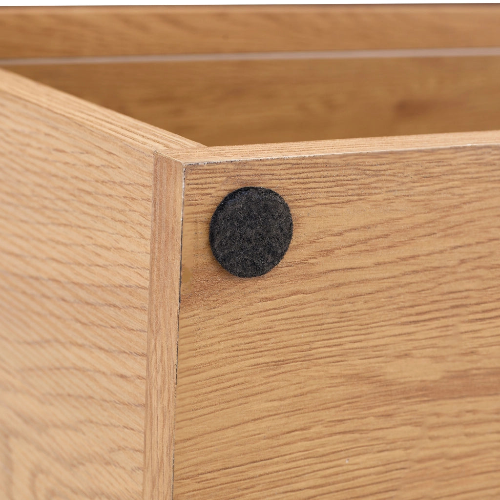 Tavolino basso con 2 ripiani in MDF effetto legno naturale e vetro temperato, per soggiorno, 100 × 60 × 42 cm