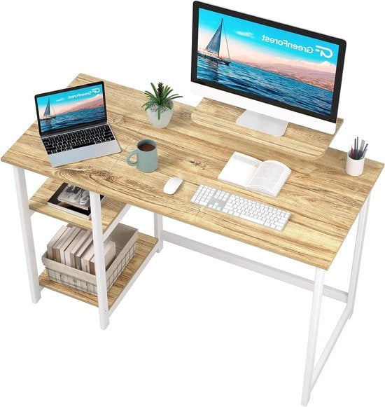 Supporto per Monitor in Eichenholz - Stand per Monitor - Ripiano di Archiviazione Rottorevole - 100 cm