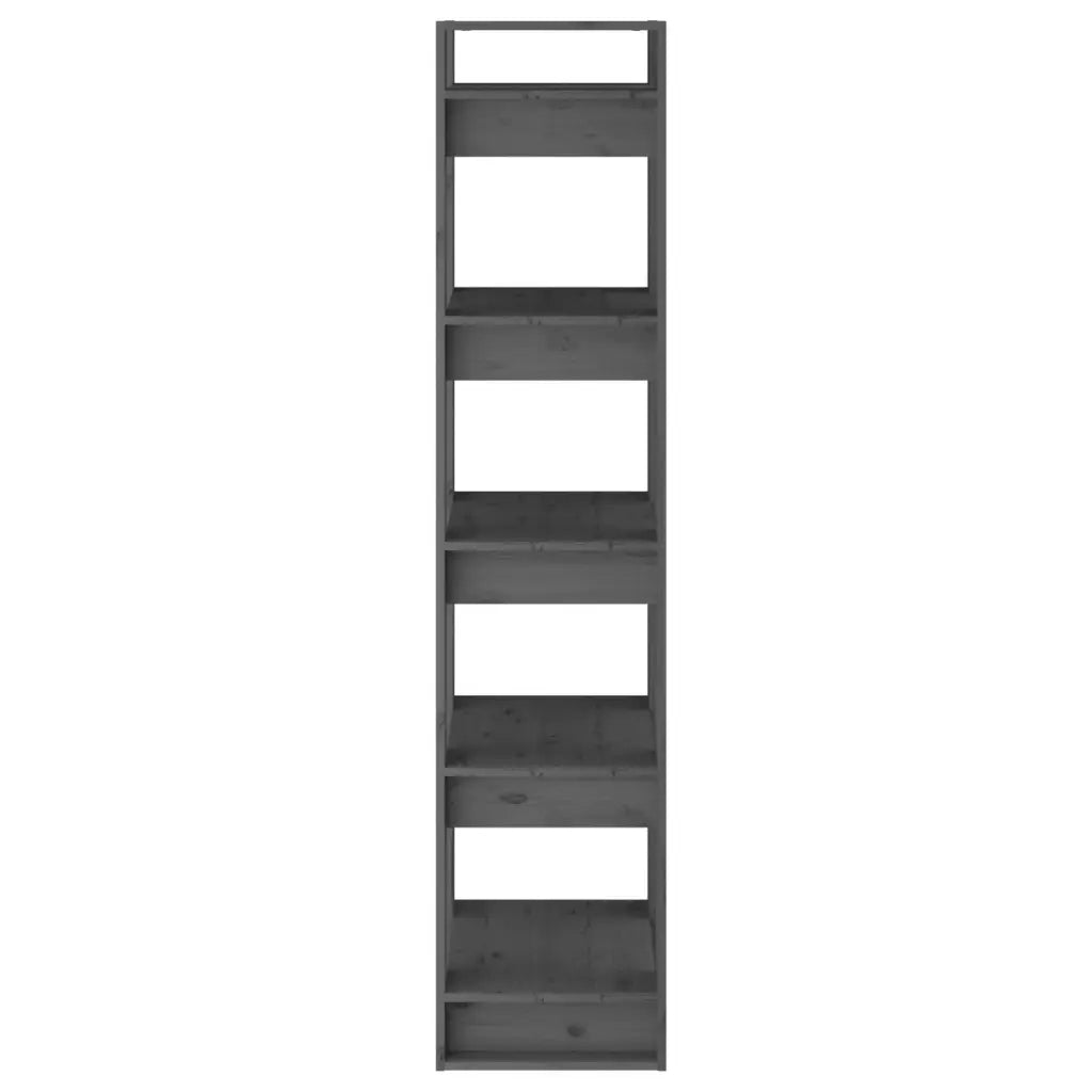 Libreria/Divisorio Grigio 41x35x160 cm Legno Massello di Pino