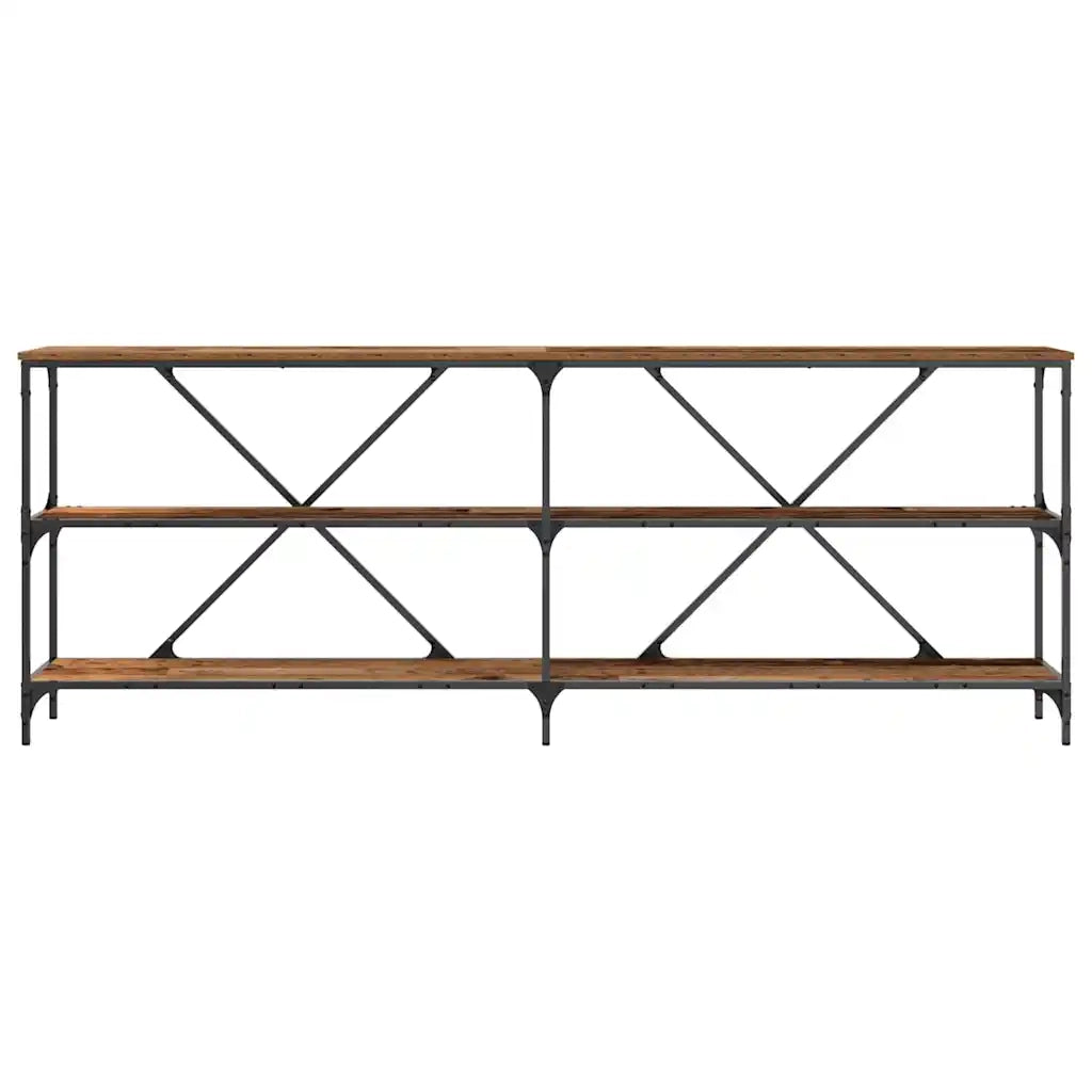 Tavolo consolle con lo scaffale Legno vecchio 200 x 30 x 75 cm 863445