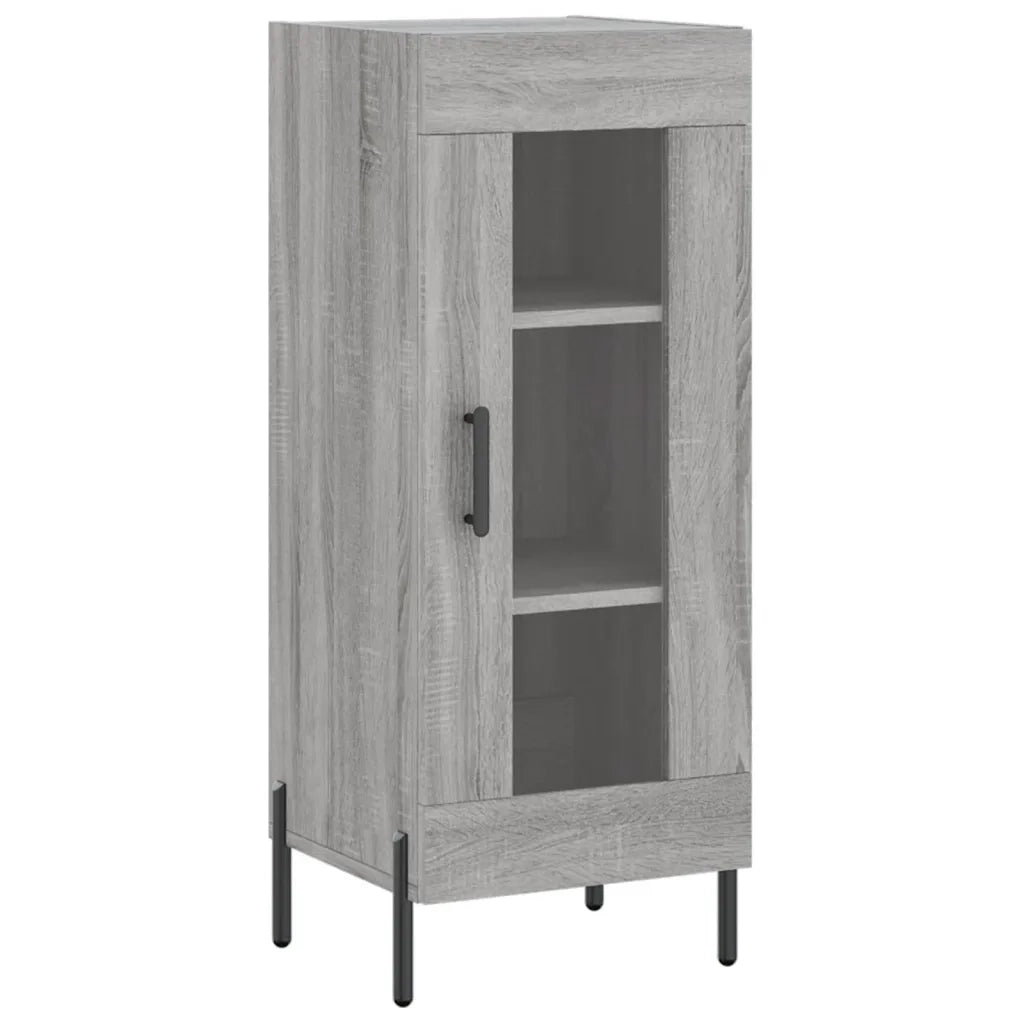 Credenza | Madia | Buffet da pranzo | Armadio da pranzo Grigio Sonoma 34,5x34x180 cm in Legno Multistrato
