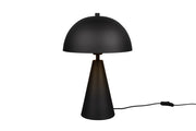 Lampada da tavolo Alfie minimalista nera fungo E27 40W Trio