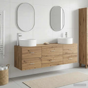 Set di mobili per il bagno 3 pz Rovere Artigianale 3405946