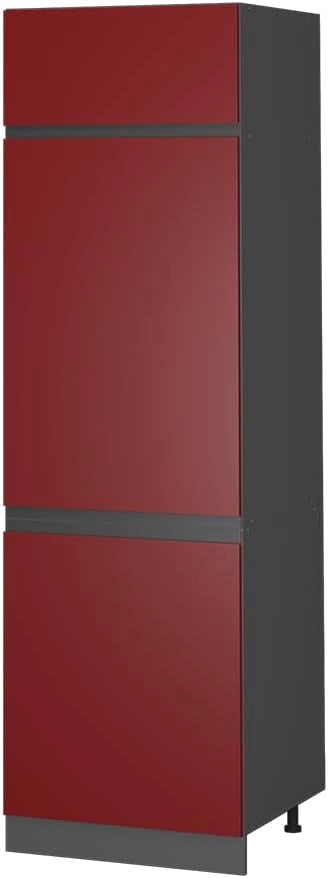 Frontale cucina R-Line, Rosso, 59.6 x 196 cm frontale del mobile per mobile per frigorifero, adatto per armadi da cucina R-Line per un montaggio semplice