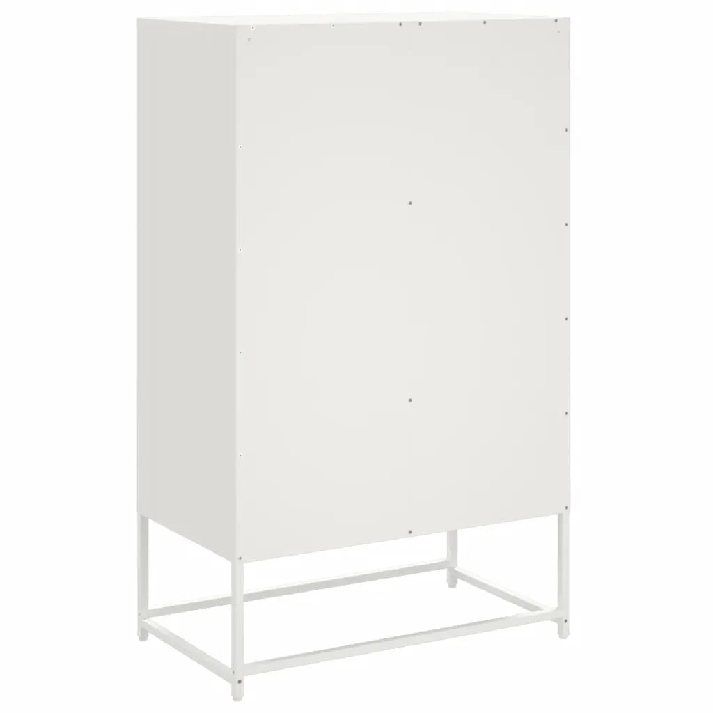 Credenza Bianca 68x39x111,5 cm Acciaio