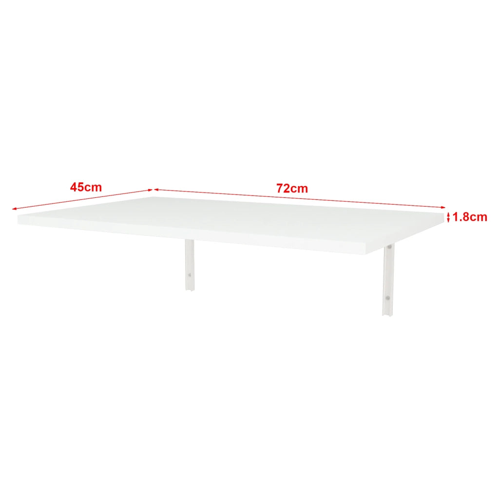 Tavolo pieghevole a parete 72 x 45 cm bianco 03_0011087