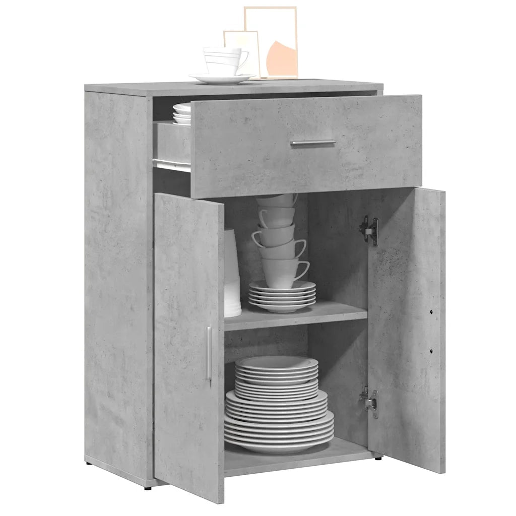 Credenza Grigio Cemento 60x30x84 cm in Legno Multistrato 840495