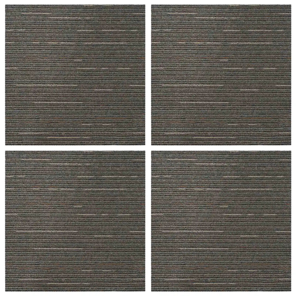 Piastrella per Tappeto Striato Marrone Scuro 50 x 50 cm 4 pz CFW3189013