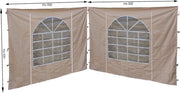 Pannelli laterali con finestra in PVC per tenda - 2 pezzi - colore sabbia - 300x195cm