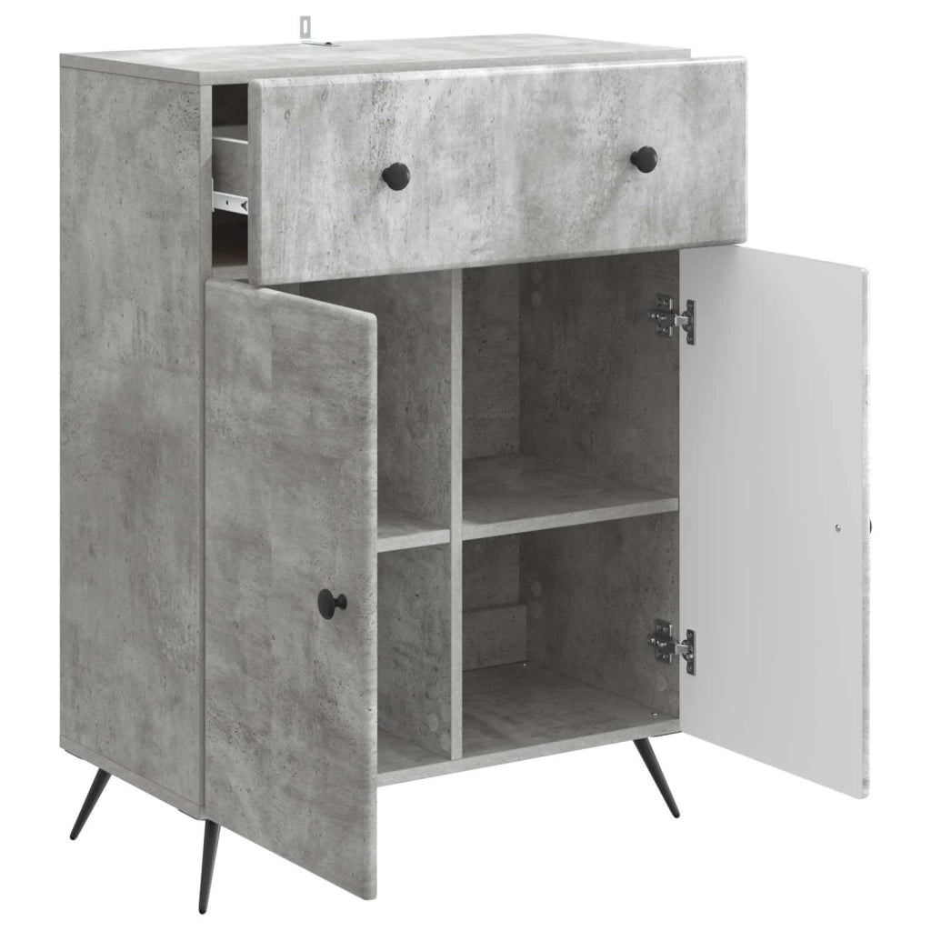 Credenza Grigio Cemento 66 x 34,5 x 90 cm Legno ingegnerizzato